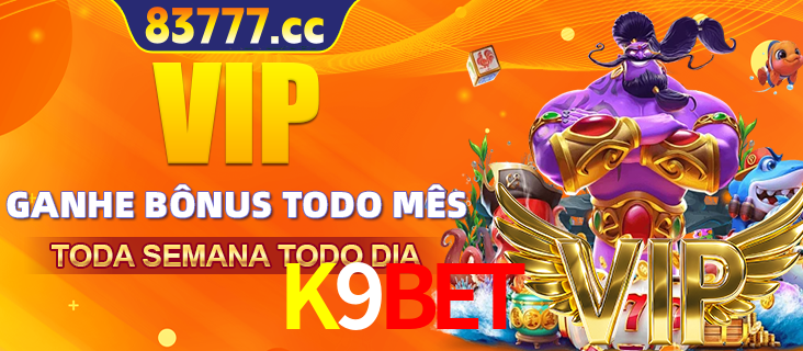 Banner promocional do K9BET oferecendo 100% de recompensas adicionais contínuas para quem fizer o login diário (Daily sign-in), com um mascote de coelho.